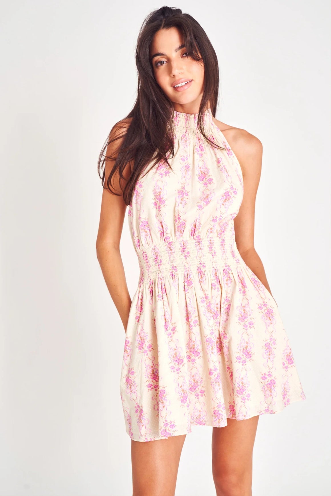 Destiny Halter Mini Dress-Dresses-LoveShackFancy-Max & Riley