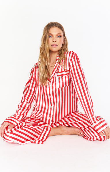 Classic PJ Set Peppermint Stripe