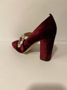 Celine Heel Red Velvet- 100% Max & Riley Exclusive-Shoes-SJP Collection-Max & Riley